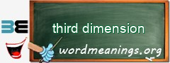 WordMeaning blackboard for third dimension